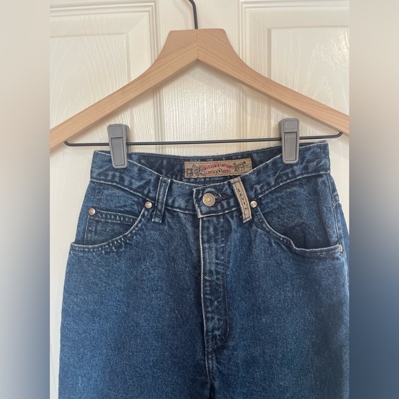 80s Vintage Levi’s 900 Series Dark Wash High Rise Straight Leg Jeans - Picture 2 of 8